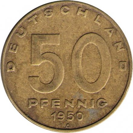 ГДР 50 пфеннигов 1950 год (A)