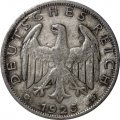 Веймарская республика 1 рейхсмарка 1925 год (A)