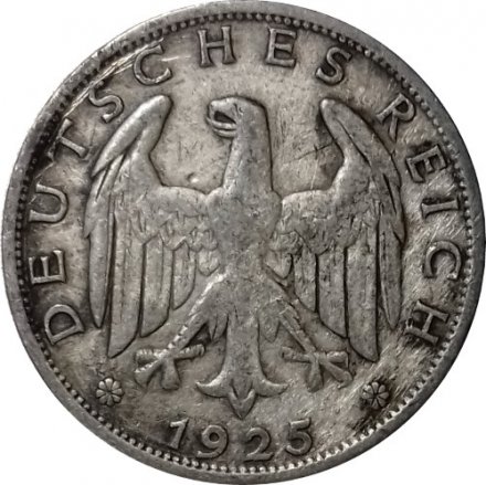 Веймарская республика 1 рейхсмарка 1925 год (A)