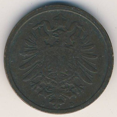 Германия 2 пфеннига 1876 год (D)