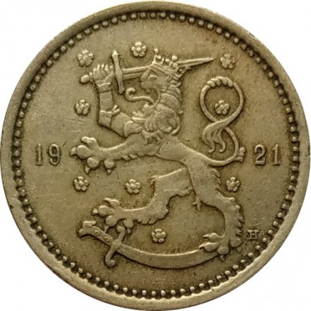 Финляндия 1 марка 1921 год - XF-