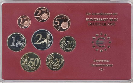 Евро серия Proof Германия 2003 год - Монетный двор «D» (8 монет)