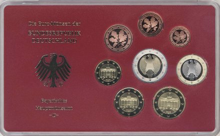 Евро серия Proof Германия 2003 год - Монетный двор «D» (8 монет)