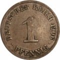 Германия 1 пфенниг 1906 год (A)