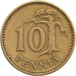 Финляндия 10 пенни 1964 год