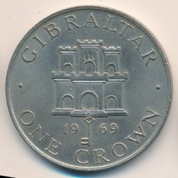 Гибралтар 1 крона 1969 год