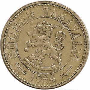 Финляндия 50 марок 1954 год 