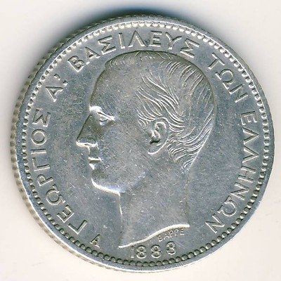 Греция 1 драхма 1883 год