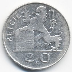 Бельгия 20 франков 1949 год BELGIE