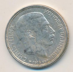 Дания 1 крона 1916 год