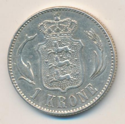 Дания 1 крона 1916 год