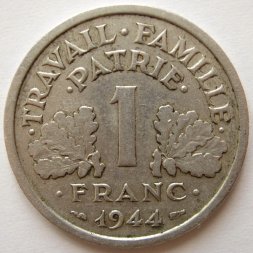 Франция 1 франк 1944 год - C