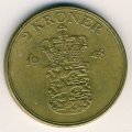 Дания 2 кроны 1948 год - Король Фредерик IX