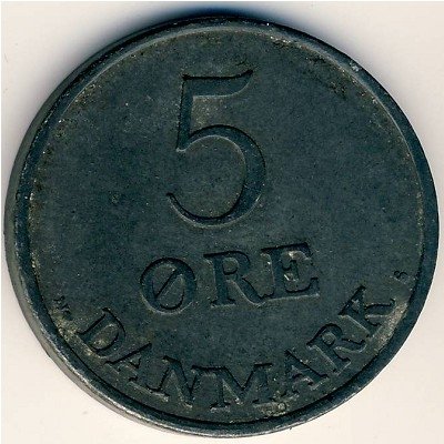 Дания 5 эре 1951 год