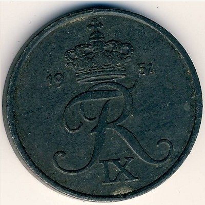 Дания 5 эре 1951 год