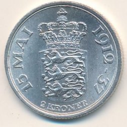 Дания 2 кроны 1937 год