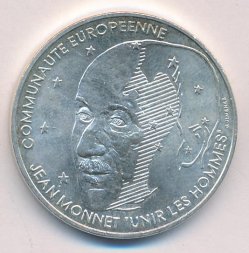 Франция 100 франков 1992 год - Жан Моннэ