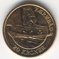 Дания 20 крон 2009 год - Корабли. Фарерская лодка