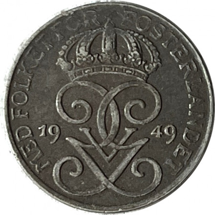 Швеция 1 эре 1949 год - Король Густав V