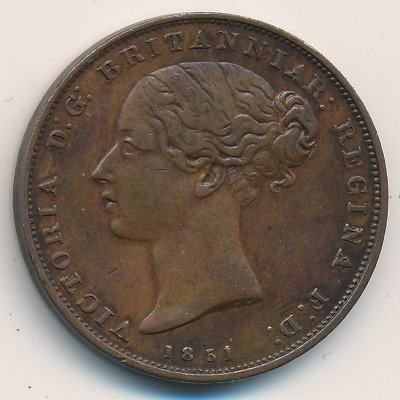 Джерси 1/26 шиллинга 1851 год
