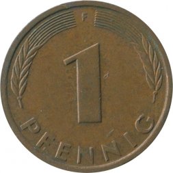 ФРГ 1 пфенниг 1984 год (F)