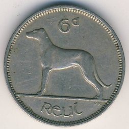 Ирландия 6 пенсов 1955 год