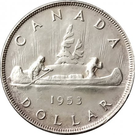 Канада 1 доллар 1953 год - Каноэ