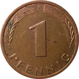 ФРГ 1 пфенниг 1982 год - F