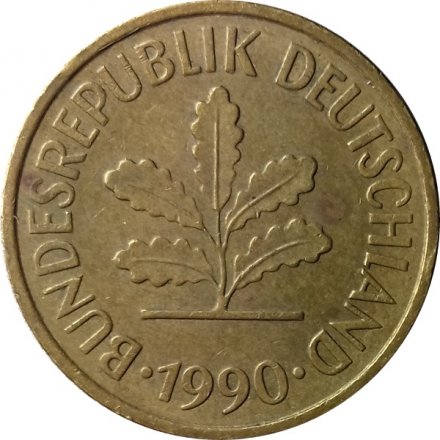 ФРГ 5 пфеннигов 1990 год (J)