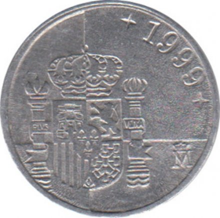 Испания 1 песета 1999 год - Король Хуан Карлос I