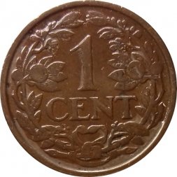 Нидерланды 1 цент 1937 год