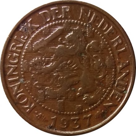 Нидерланды 1 цент 1937 год