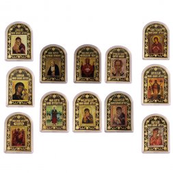 Коллекция из 12 жетонов - Чудотворные иконы (в футляре)