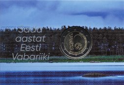 Эстония 2 евро 2018 год - 100 лет Эстонской Республике (в буклете)
