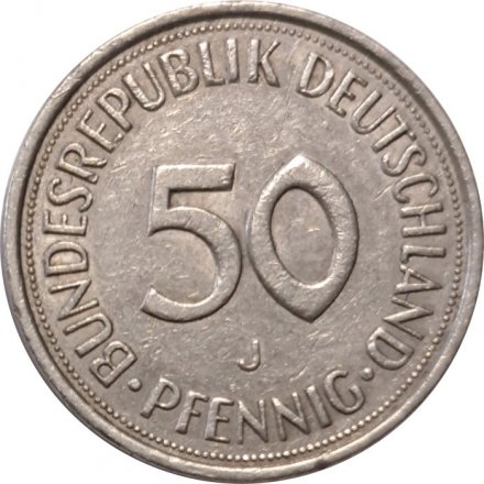 ФРГ 50 пфеннигов 1977 год (J)