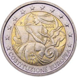 Италия 2 евро 2005 год - Годовщина принятия конституции ЕС