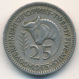 Кипр 25 милей 1955 год