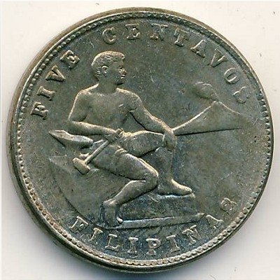 Филиппины 5 сентаво 1938 год