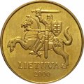 Литва 50 центов 2000 год