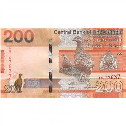 Гамбия 200 даласи 2019 года - UNC