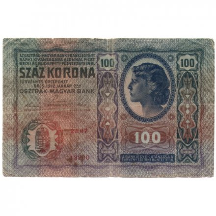 Австро-Венгрия 100 крон 1912 год - F
