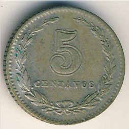 Аргентина 5 сентаво 1939 год