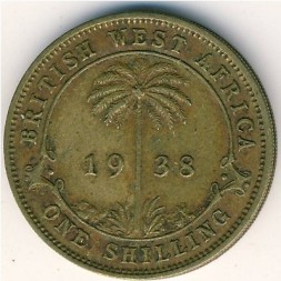 Британская Западная Африка 1 шиллинг 1938 год
