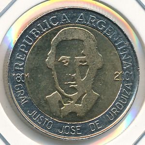 Аргентина 1 песо 2001 год - 200 лет со дня рождения Хусто Хосе де Уркиза
