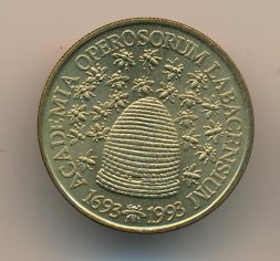 Словения 5 толаров 1993 год - 300 лет Словенской Академии Наук и Искусств