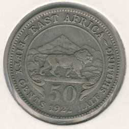 Восточная Африка 50 центов 1922 год