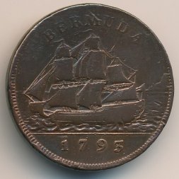 Бермудские острова 1 пенни 1793 год