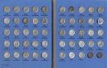 Набор из 48 монет 1 дайм США 1946 - 1964 год - Рузвельт (в альбоме)