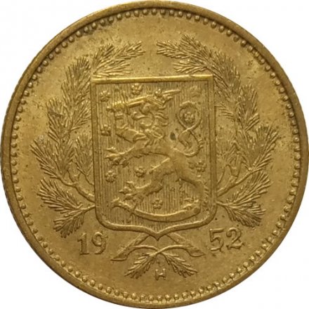Финляндия 5 марок 1952 год (Латунь)