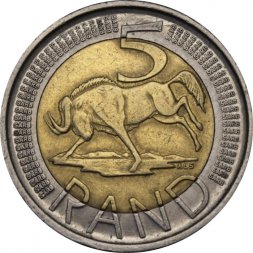 ЮАР 5 рэндов 2010 год